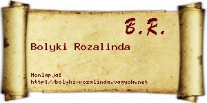 Bolyki Rozalinda névjegykártya